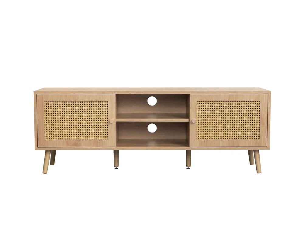 Birlea Birlea Croxley Rattan and Oak Large TV Unit