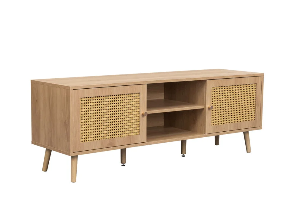 Birlea Birlea Croxley Rattan and Oak Large TV Unit