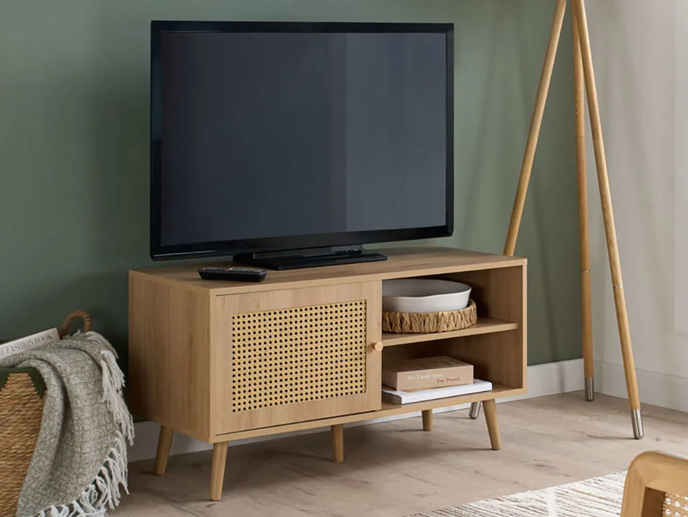 Birlea Birlea Croxley Rattan and Oak Small TV Unit