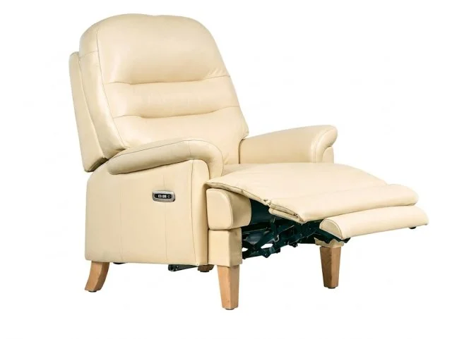 ASC ASC Boston Leather Power Recliner Chair on Legs