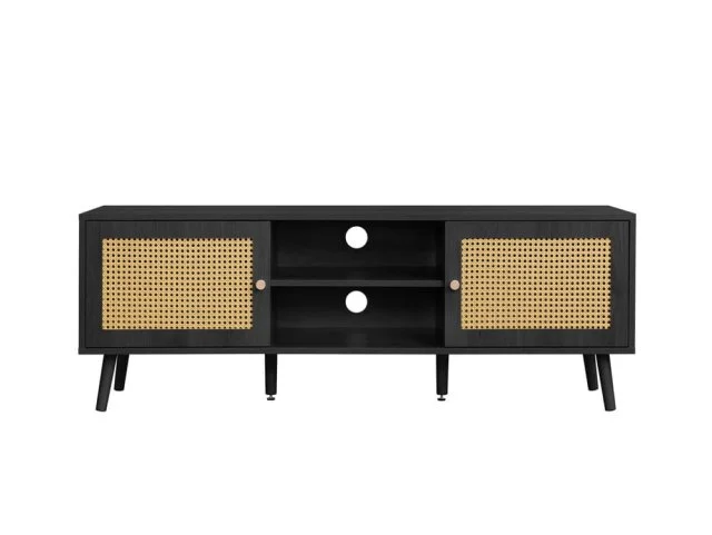 Birlea Birlea Croxley Rattan and Black Large TV Unit