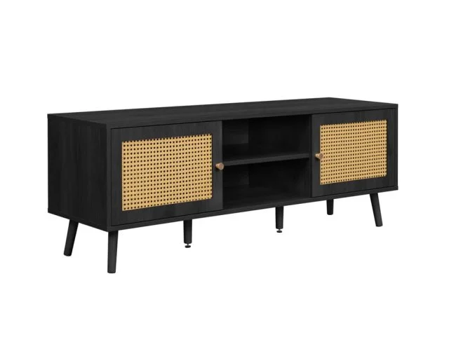 Birlea Birlea Croxley Rattan and Black Large TV Unit