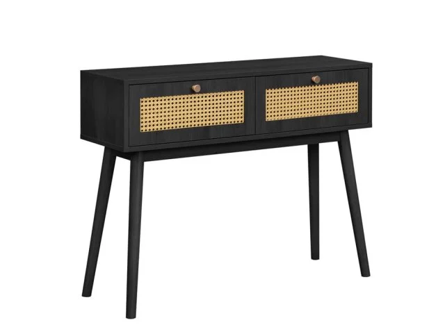 Birlea Birlea Croxley Rattan and Black Console table