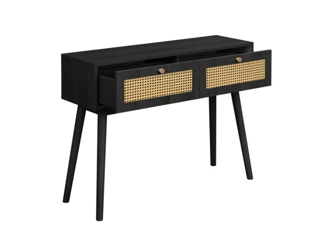 Birlea Birlea Croxley Rattan and Black Console table