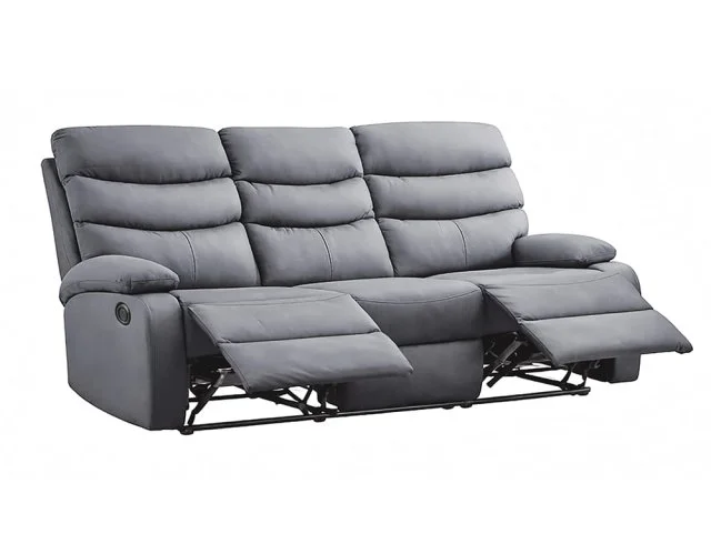 Kidsaw Kidsaw Berkshire Grey 3 Seater Recliner Sofa