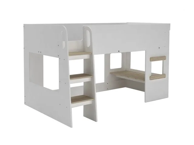 Kidsaw Kidsaw Canbrera White Wooden Mid Sleeper Bed