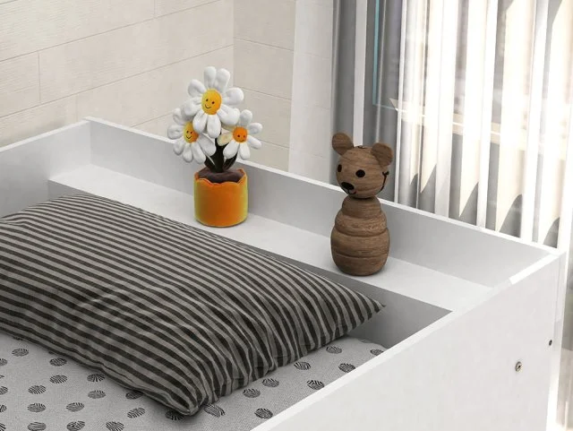 Kidsaw Kidsaw Canbrera White Wooden Mid Sleeper Bed