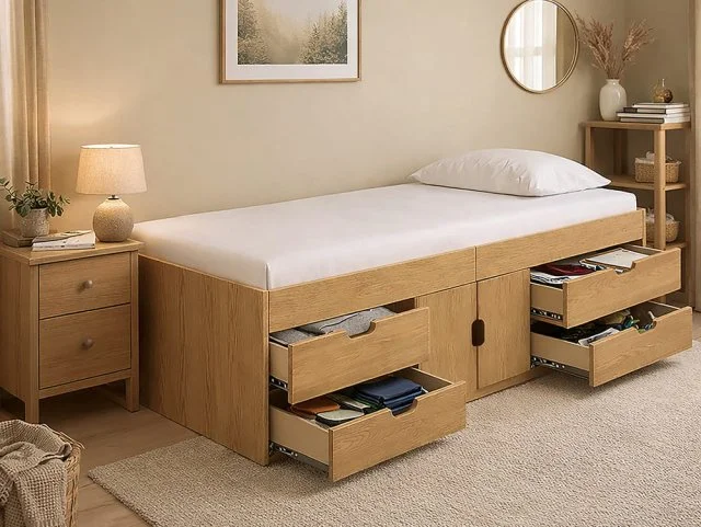 Kidsaw Kidsaw Captains Oak Cabin Bed Frame