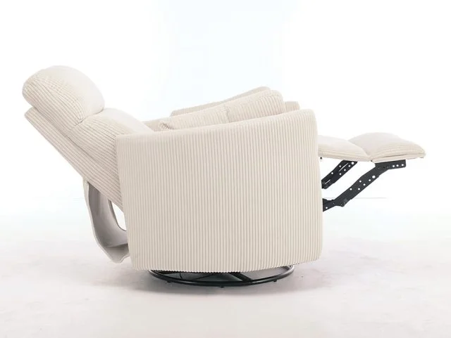 Kidsaw Kidsaw Hampshire Beige Fabric Power Recliner Chair