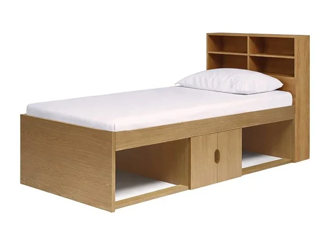 Kidsaw Kidsaw Low Cabin Oak Bookcase Headboard Cabin Bed Frame