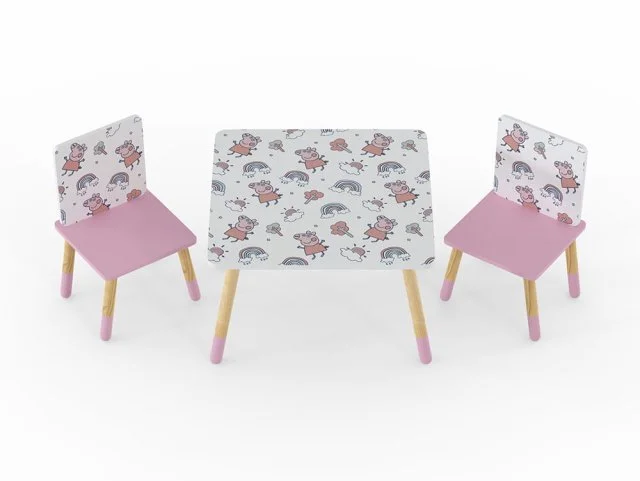 Kidsaw Kidsaw Peppa Pig Pattern Table and Chairs