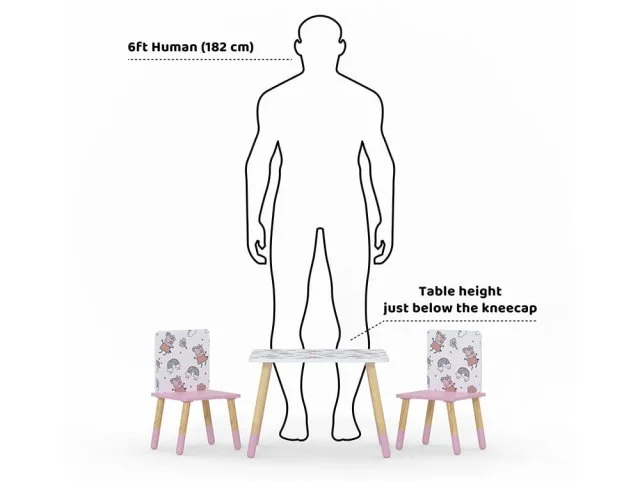 Kidsaw Kidsaw Peppa Pig Pattern Table and Chairs