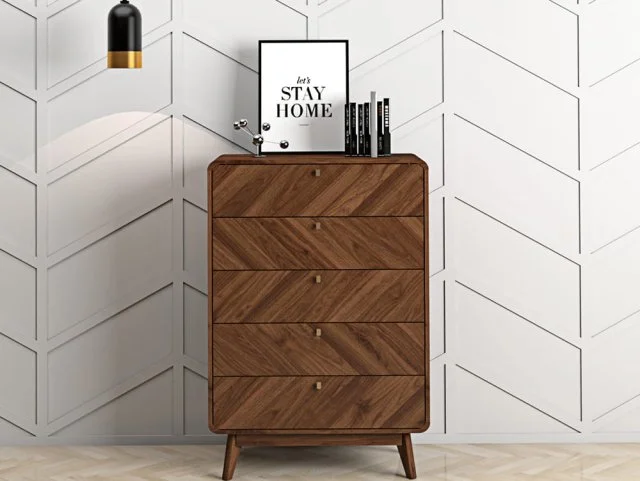 Kidsaw Kidsaw Petra Walnut 4 Drawer Chest of Drawers