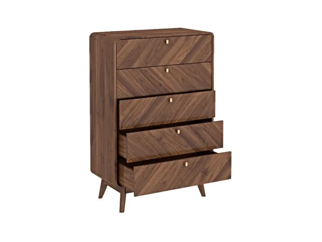 Kidsaw Kidsaw Petra Walnut 4 Drawer Chest of Drawers