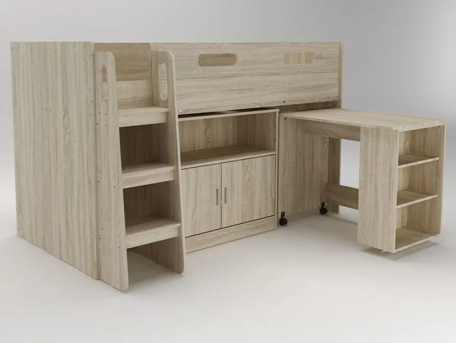 Kidsaw Kidsaw Wellington Oak Mid Sleeper Bed Frame