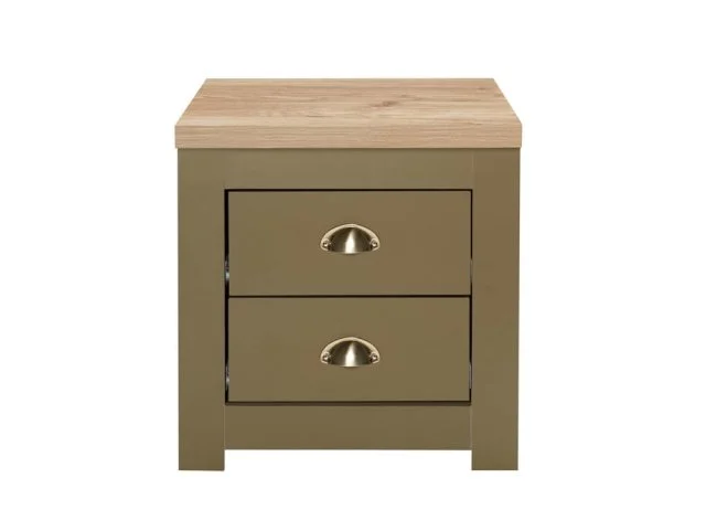 Birlea Birlea Highgate Olive and Oak Effect 2 Drawer Bedside Table