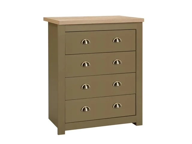 Birlea Birlea Highgate Olive and Oak Effect 4 Drawer Chest of Drawers