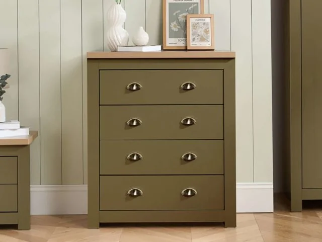 Birlea Birlea Highgate Olive and Oak Effect 4 Drawer Chest of Drawers