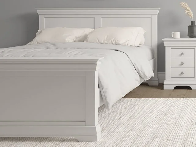 Seconique Seconique Bordeaux Ivory Wooden Bed Frame (High Footend)