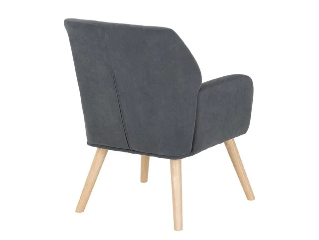 Seconique Seconique Jordan Dark Grey Velvet Accent Chair