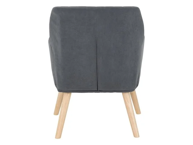 Seconique Seconique Jordan Dark Grey Velvet Accent Chair