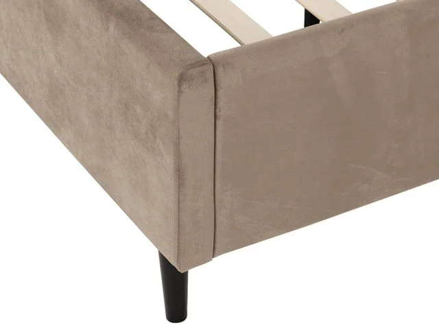 Seconique Seconique Maine Taupe Velvet Bed Frame