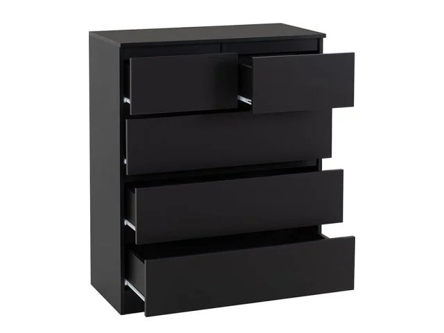 Seconique Seconique Malvern Black 3+2 Drawer Chest of Drawers