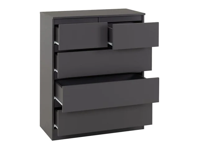 Seconique Seconique Malvern Grey 3+2 Drawer Chest of Drawers