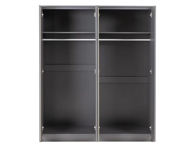 Seconique Seconique Malvern Grey 4 Door Wardrobe