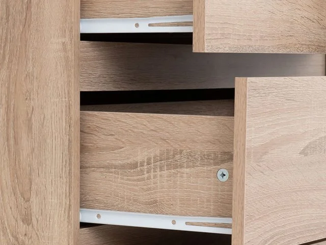 Seconique Seconique Malvern Sonoma Oak 3+2 Drawer Chest of Drawers