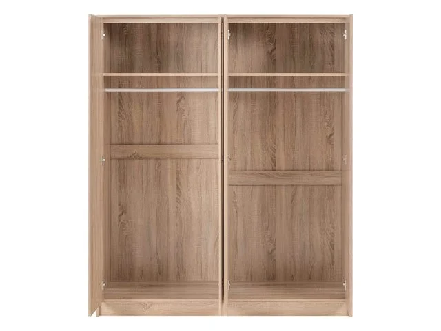 Seconique Seconique Malvern Sonoma Oak 4 Door Wardrobe