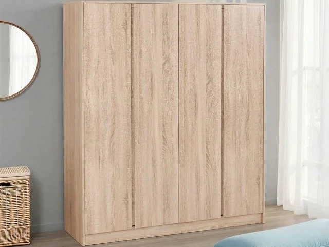 Seconique Seconique Malvern Sonoma Oak 4 Door Wardrobe