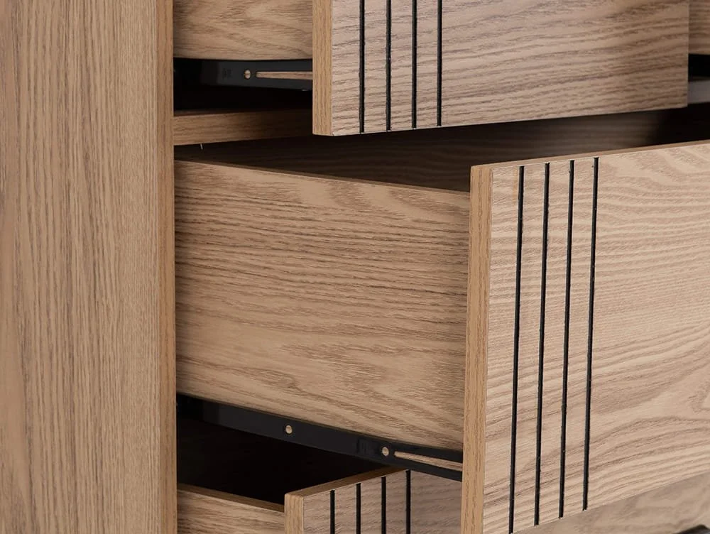 Seconique Seconique Tessa Natural Oak 3+2 Drawer Chest of Drawers