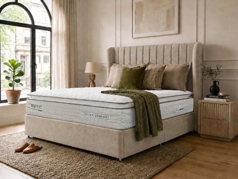 Trurest Trurest Ultra Comfort Pocket 1000 Pillowtop Lunar Divan Bed