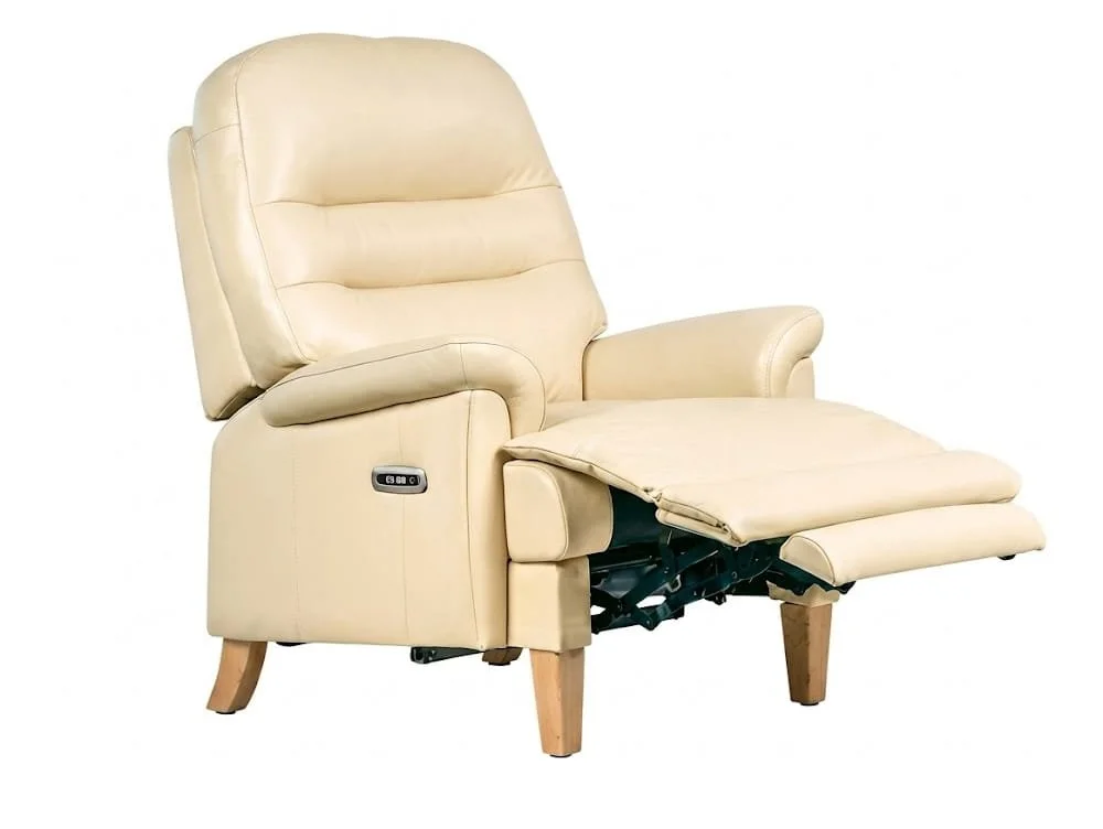 ASC ASC Boston Leather Power Recliner Chair on Legs