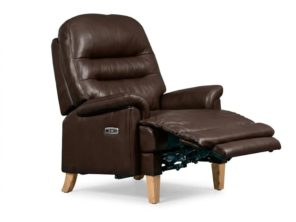 ASC ASC Boston Leather Power Recliner Chair on Legs