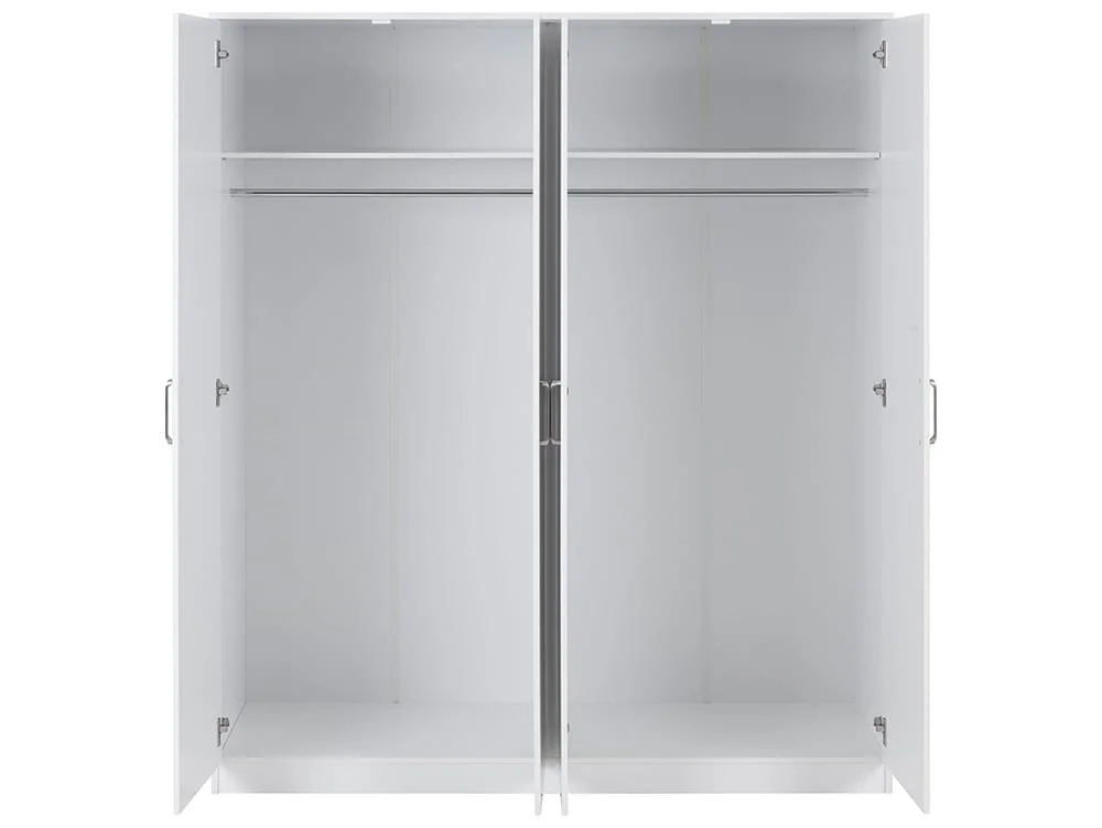 Seconique Seconique Dakota White 4 Door Wardrobe