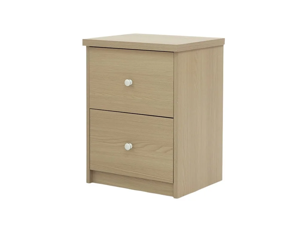 Core Core Freya Oak 2 Drawer Bedside Table