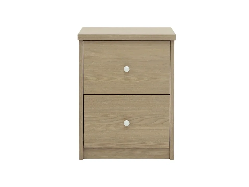 Core Core Freya Oak 2 Drawer Bedside Table