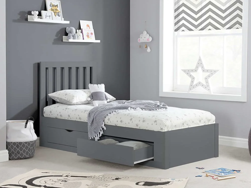 Birlea Birlea Appleby Grey Wooden 4 Drawer Storage Bed Frame