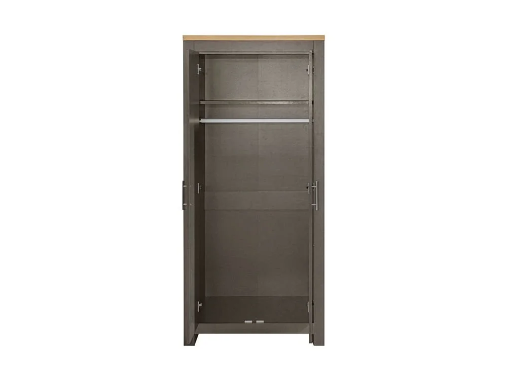 Birlea Birlea Highgate Dark Grey and Oak Effect 2 Door Wardrobe