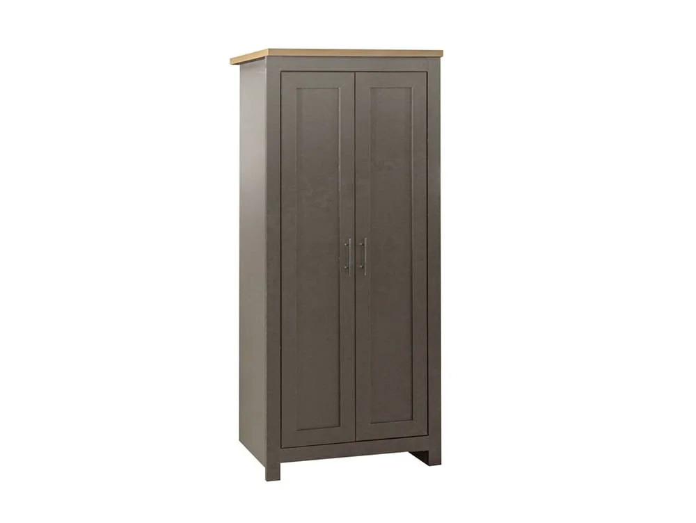 Birlea Birlea Highgate Dark Grey and Oak Effect 2 Door Wardrobe