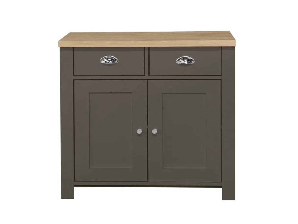 Birlea Birlea Highgate Dark Grey and Oak Effect 2 Door 2 Drawer Sideboard