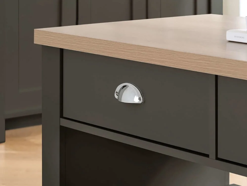 Birlea Birlea Highgate Dark Grey and Oak Effect 2 Drawer Coffee Table