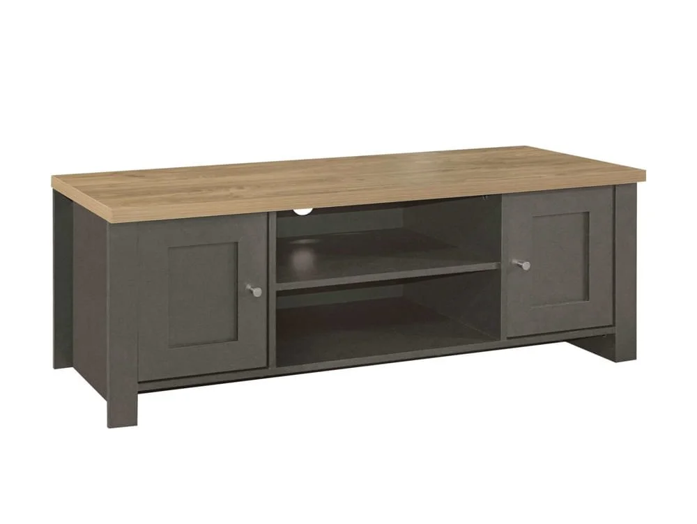 Birlea Birlea Highgate Dark Grey and Oak Effect Large TV Unit