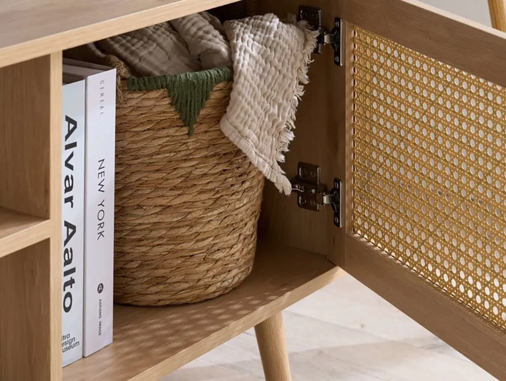 Birlea Birlea Croxley Rattan and Oak Large TV Unit