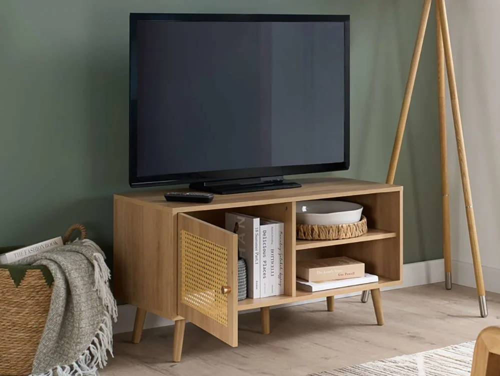 Birlea Birlea Croxley Rattan and Oak Small TV Unit