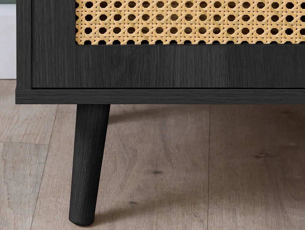 Birlea Birlea Croxley Rattan and Black Small TV Unit