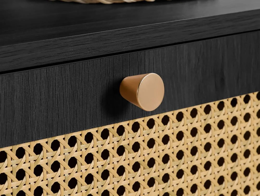 Birlea Birlea Croxley Rattan and Black Coffee table