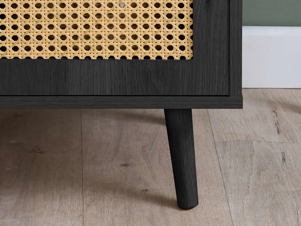 Birlea Birlea Croxley Rattan and Black Large TV Unit